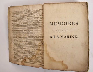 Item #177963 Memoires Relatifs a la Marine, Tome II. Antoine Thevenard