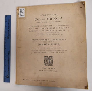 Item #178093 Collection Comte Oriola Formee en Italie de 1860 - 1896 Env. Tableux- Sculptures-...
