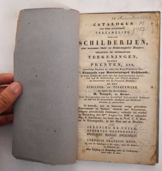 Item #178110 Catalogus van eene uitgebreide verzameling fraaije schilderijen, ... teekeningen,...