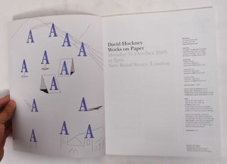 David Hockney, Works on Paper: Monday 31, 2005
