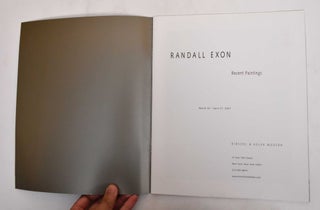 Item #178598 Randall Exon: Recent Paintings. Randall Exon, David B. Dearinger