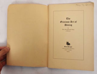 The Gracious Art of Dining