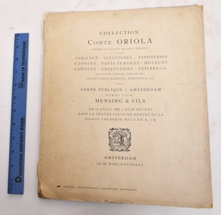 Item #179542 Collection Comte Oriola Formee en Italie de 1860-1896 Env.: Tableaux, sculptures,...