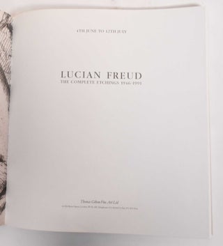 Lucian Freud: The Complete Etchings, 1946-1991