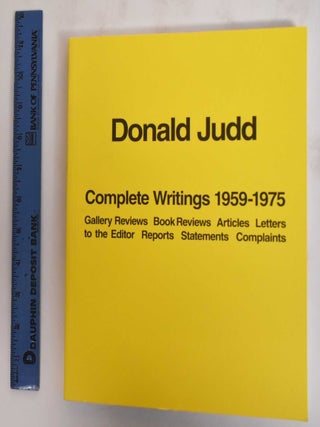 Item #179801 Complete writings 1959-1975 : gallery reviews, book reviews, articles, letters to...