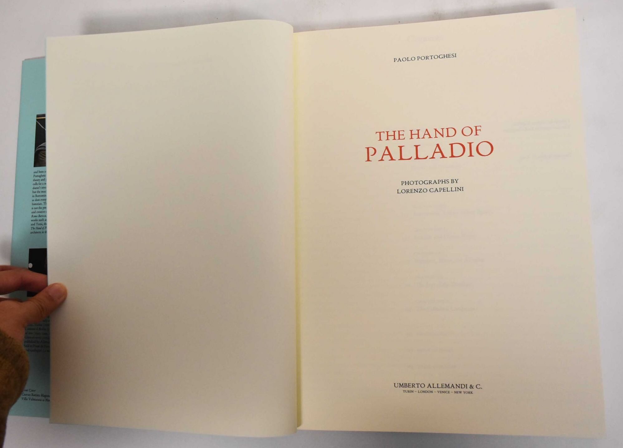 The Hand of Palladio | Paolo Portoghesi, Lorenzo Capellini