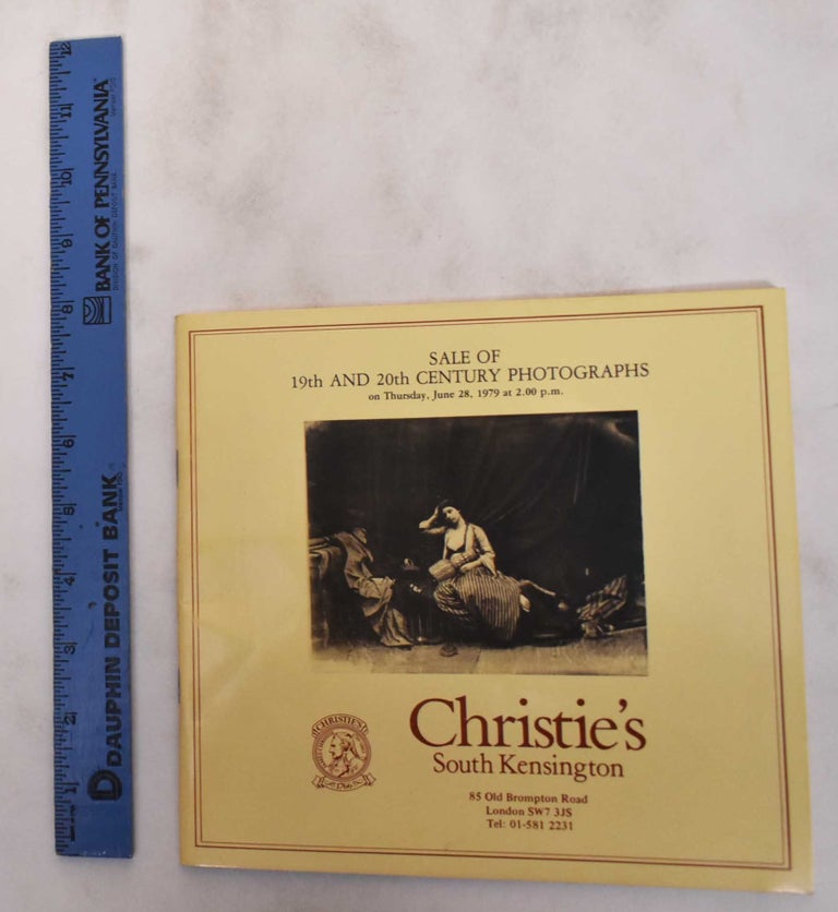 Item #180601 Sale of 19th and 20th Century Photographs: Thursday, June 28 1979. Christie's South Kensington.