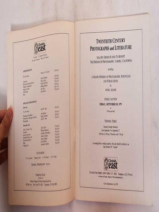 Twentieth century photographs and literature: Friday, September 28, 1979 - Christie's