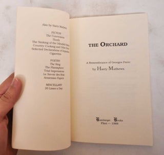 The orchard : A Remembrance of Georges Perec