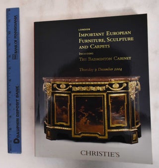Item #181061 Important European furniture, sculpture and carpets, including the Badminton cabinet...