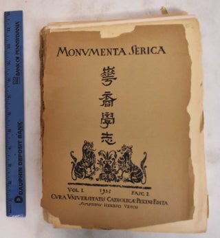 Item #181067 Monumenta: Serica: Journal of Oriental Studies of the Catholic University of Peking....