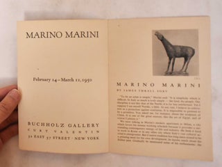 Marino Marini: February 14 March 11, 1950