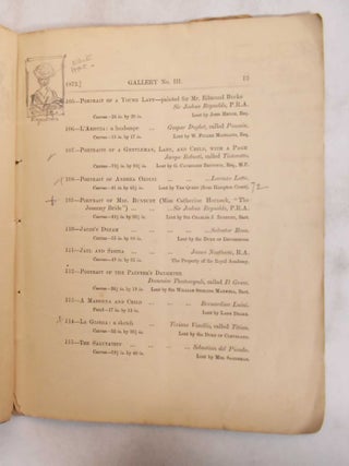 Royal Academy of Arts. Burlington House. Exhibition of the Works of the Old Masters Together With Works of Deceased Masters of the British School, 1872