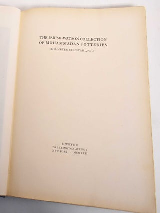 The Parish-Watson Collection of Mohammadan Potteries