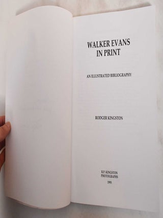Walker Evans in Print: An Illustrated Bibliography