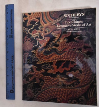 Item #181619 Fine Chinese Decorative Works Of Art: October 9 And 10, 1987. Sotheby's