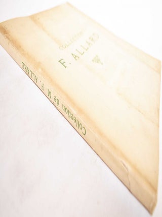 Catalogue de Ceramique de la Chine. Les Biscuits Verts, Emailles Jaune, Aubergine et Noir, Mind, Kanghi, Yungching et Kienlong. Vitrines Composant la Collection de M.F. Allard Dont la Vente Aura Lieu a Paris.