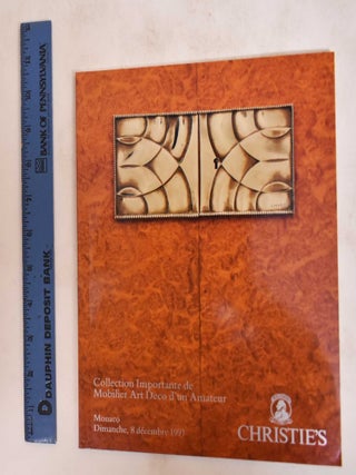 Item #182193 Collection Importante de Mobilier Art Deco d'un Amateur, dimanche 8 decembre 1991....