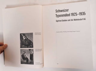 Schweizer Typenmobel 1925-1935" Sigfried Giedion und die Wohnbedarf AG