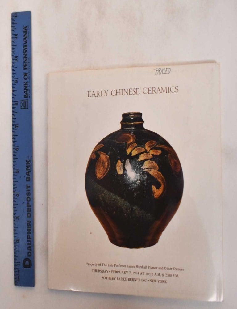 Item #182465 Early Chinese Ceramics. Sotheby Parke Bernet New York.