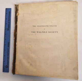 Item #182481 19th Annual Volume of the Walpole Society, 1930-1931