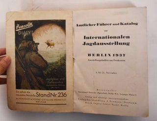 Internationale Jagdausstellung :Berlin 1937, 2. - 21. November