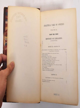 Item #183132 Memoirs of Libraries: Including a Handbook of Library Economy, Volume II. Edward...