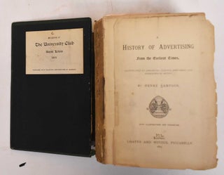 Item #183190 A History of Advertising From the Earliest Times. Harry Sampson