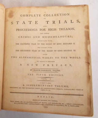 Item #183297 A Complete Collection of State Trials, and Proceedings for High Treason, and other...