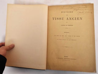 Item #183488 Histoire du Tissu Ancien Extrait de Les Arts du Bois, Des Tissus et du Papier a la...