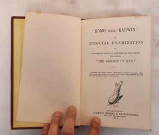 Item #184250 Homo Versus Darwin: a Judicial examination of Statements Recently Published By Mr....