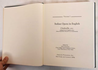 Item #184296 Nineteenth-century American musical theater - Vol. 3: Italian opera in English -...
