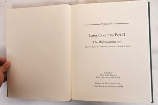 Item #184306 Nineteenth-century American musical theater - Vol. 15: Later operetta; 2, The...