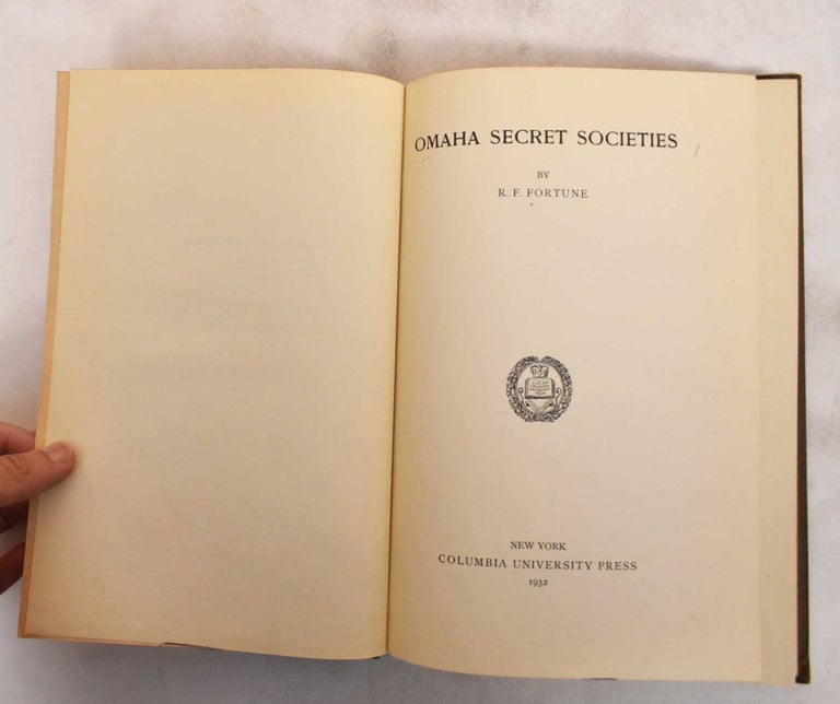 Item #184335 Omaha Secret Societies. R. F. Fortune.