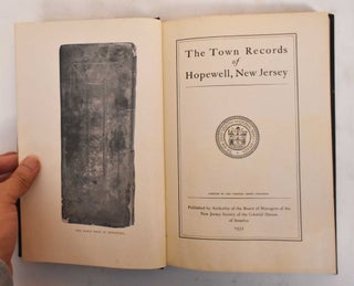Item #184660 The Town Records Of Hopewell, New Jersey. Lida Cokefair Gedney