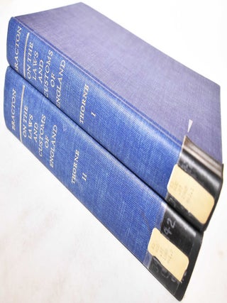 Item #184865 Bracton on the Laws and Customs of England, Volume 1 and 2 (Bracton de Legibus et...