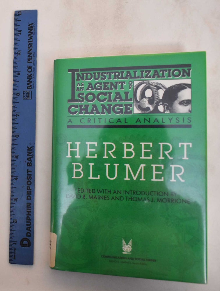 Item #184893 Industrialization as an agent of social change : A critical analysis. Herbert Blumer, David R. Maines, Thomas J. Morrione.