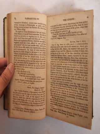 Barbarities of the Enemy, exposed in a report of the committee of the House of Representatives of the United States, appointed to inquire into the spirit and manner in which the war has been waged by the enemy. And the documents accompanying said report