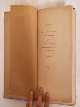 Item #185152 Records of the city of New Amsterdam, in New Netherland. Henry Dawson