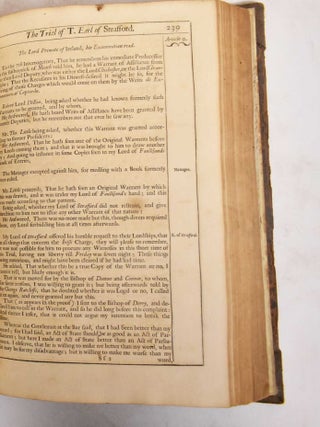 The Tryal of Thomas, Earl of Strafford, Lord Lieutenant of Ireland, upon an impeachment of high treason by the Commons then assembled in Parliament, in the name of themselves and of all the Commons in England, begun in Westminster-Hall the 22th of March 1640, and continued before judgment was given until the 10th of May, 1641