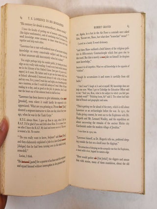 T.E. Lawrence to his biographers, Robert Graves & Liddell Hart