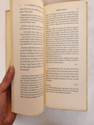 T.E. Lawrence to his biographers, Robert Graves & Liddell Hart