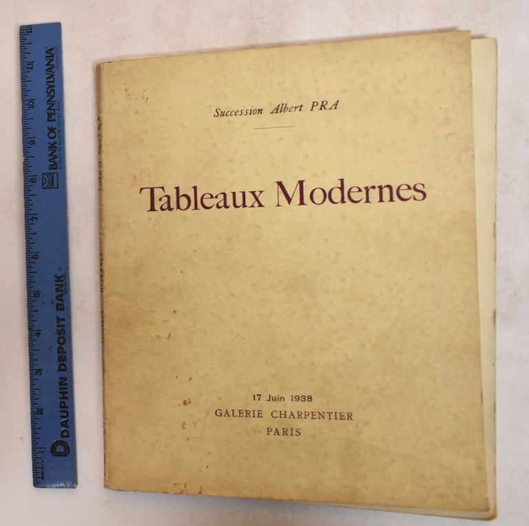Item #185369 Tableaux Modernes, aquarelles, pastels, dessins: Vente à Paris, Galerie Jean Charpentier, le 17 juin 1938. Galerie Charpentier.