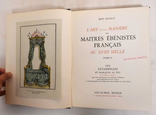 L'Art Et La Maniere Des Maitres Ebenistes Francais Au XVIIIe Siecle (Two Volumes)