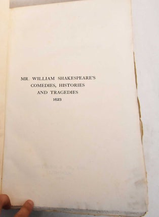 Item #185395 Mr. William Shakespeare's Comedies, Histories, and Tragedies: Faithfully Reproduced...