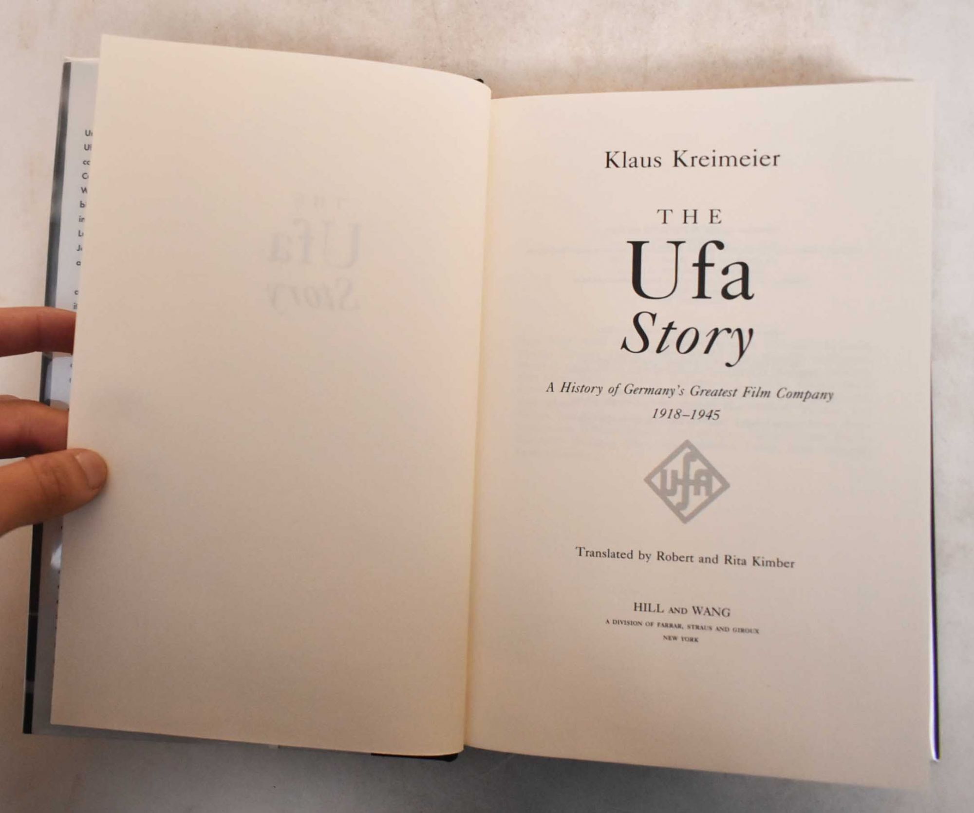 The Ufa Story: A History of Germany's Greatest Film Company, 1918-1945 ...