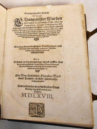 Item #185832 Sommertheyl der Postill, De Sanctis Evangelischer Warheit und rechter Catholischer...