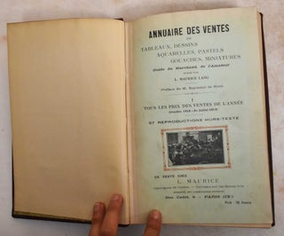 Item #185993 Annuaire des Ventes de Tableaux, Dessins, Aquarelles, Pastels, Gouaches, Miniatures....