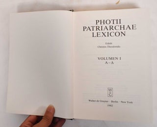 Photii Patriarchae Lexicon