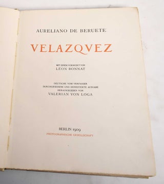 Item #186366 Velazquez. Aureliano de Beruete